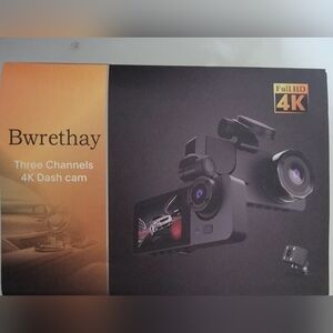 Bwrethay 4K Dash Cam with Three Channels